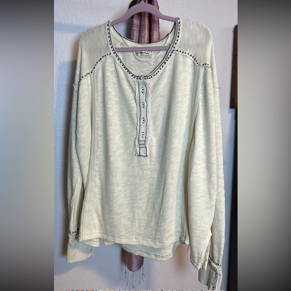 NWOT Free People - We the Free Taylor Henley Small - Picture 7 of 10